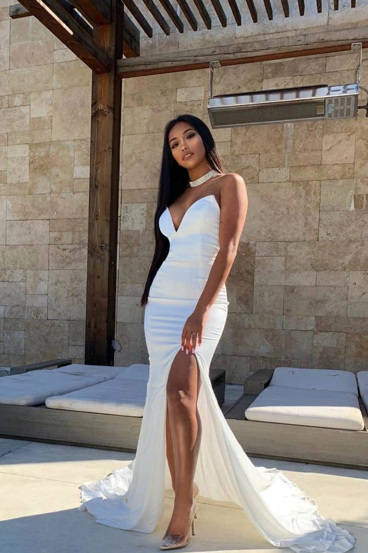 Alamour The Label Mabelle Satin Gown - White Ready To Wear 3 Alamour The Label Mabelle Satin Gown - White Ready To Wear