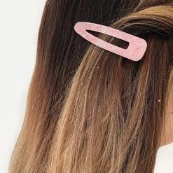 Glazori Jewels Pink Crystal Teardrop Hair Clip Clips