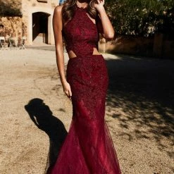 A&N Boutique A&N Luxe Ximena Beaded Gown - Burgundy 13 A&N Boutique A&N Luxe Ximena Beaded Gown - Burgundy