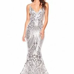 A&N Boutique A&N Luxe Mariana Sequin Gown - Silver Made To Order