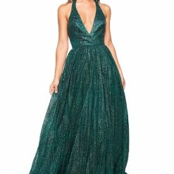 A&N Boutique A&N Luxe Saina Glitter Gown - Emerald Made To Order