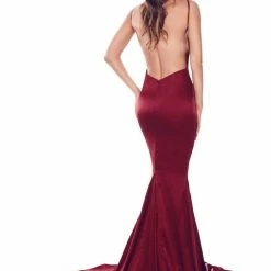 Alamour The Label Tamara Satin Gown - Burgundy Ready To Wear