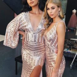 A&N Boutique A&N Bridesmaids Serena Sequin Gown - Rose Gold 10 A&N Boutique A&N Bridesmaids Serena Sequin Gown - Rose Gold