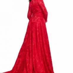 A&N Boutique A&N Curve Gracie Lace Gown - Red Made To Order