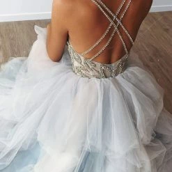 A&N Boutique Spain Collection Valeriya Beaded Tulle Gown