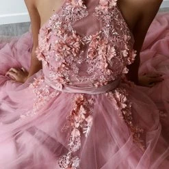 A&N Boutique Otavia Tulle Gown - Pink