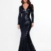 A&N Boutique A&N Luxe Julieta Sequin Gown - Navy