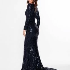 A&N Boutique A&N Luxe Julieta Sequin Gown - Navy