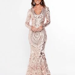A&N Boutique Made To Order A&N Luxe Julieta Sequin Gown - Rose Gold