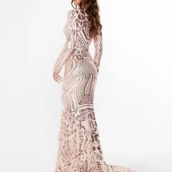 A&N Boutique Made To Order A&N Luxe Julieta Sequin Gown - Rose Gold
