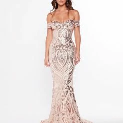 A&N Boutique A&N Luxe Mia Sequin Gown - Rose Gold