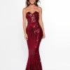A&N Boutique Made To Order A&N Valery Sequin Gown - Burgundy