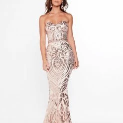 A&N Boutique A&N Valery Sequin Gown - Rose Gold
