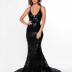 A&N Boutique A&N Luxe Mariana Sequin Gown - Black
