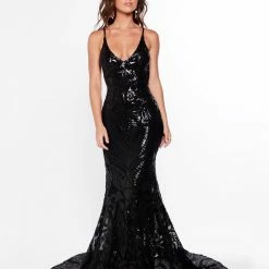 A&N Boutique A&N Luxe Mariana Sequin Gown - Black