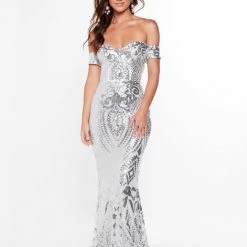 A&N Boutique A&N Luxe Mia Sequin Gown - Silver