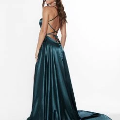 A&N Boutique A&N Luxe Bianca Satin Gown - Teal Made To Order