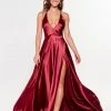 A&N Boutique A&N Luxe Dimah Satin Gown - Burgundy
