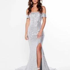 A&N Boutique A&N Luxe Renata Sequin Gown - Silver