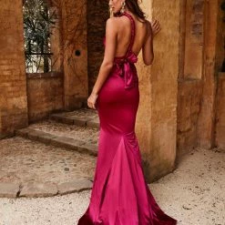 Alamour The Label Lena Satin Gown - Plum Ready To Wear