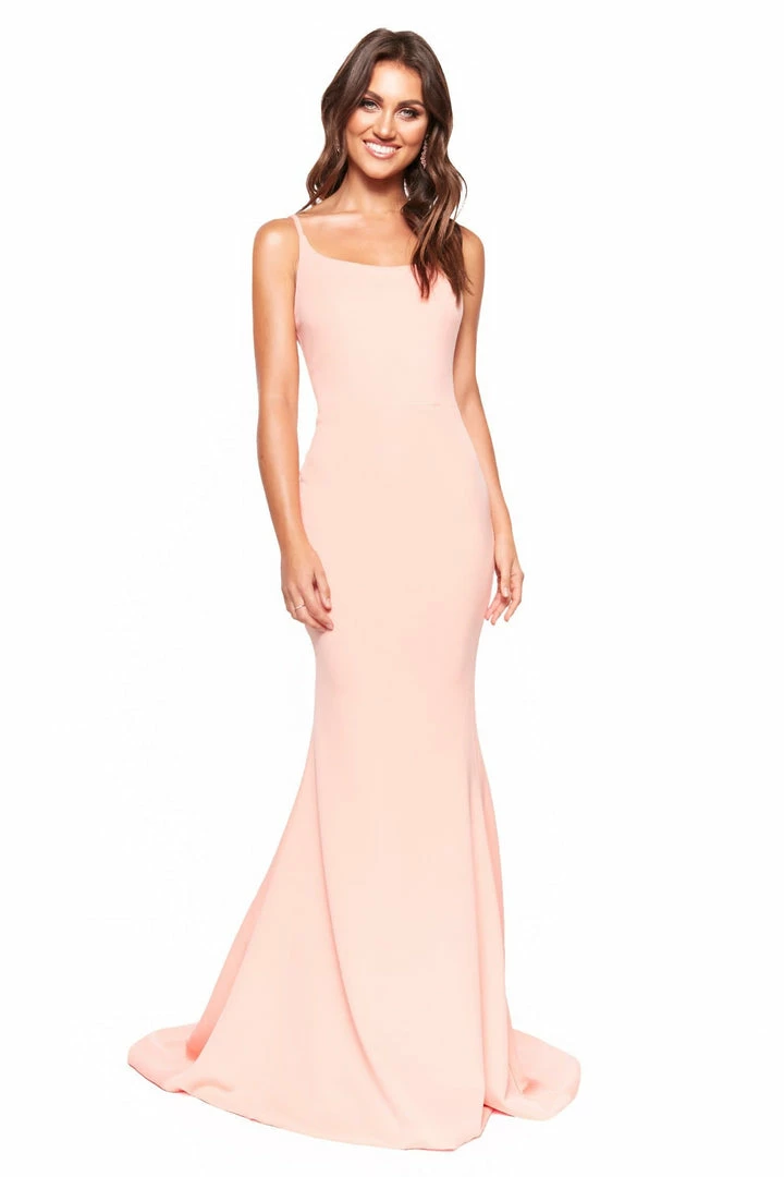 A&N Boutique A&N Luxe Imani Gown - Peach Made To Order 3 A&N Boutique A&N Luxe Imani Gown - Peach Made To Order