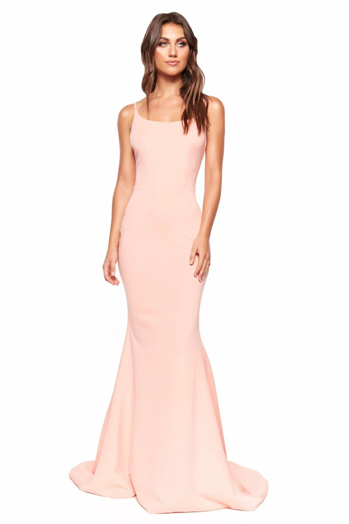 A&N Boutique A&N Luxe Imani Gown - Peach Made To Order 5 A&N Boutique A&N Luxe Imani Gown - Peach Made To Order