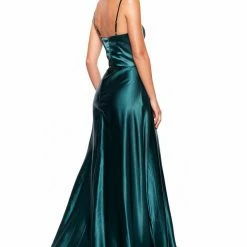 A&N Boutique Made To Order A&N Luxe Vanessa Satin Gown - Emerald