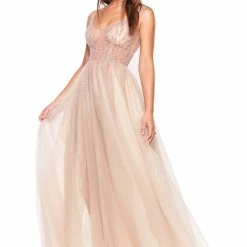A&N Boutique A&N Luxe Rosie Beaded Tulle Gown