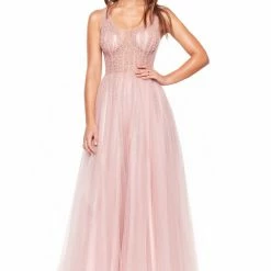 A&N Boutique Made To Order A&N Luxe Rosie Beaded Tulle Gown - Pink