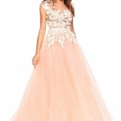 A&N Boutique Made To Order A&N Luxe Ivelina Tulle Gown - Peach