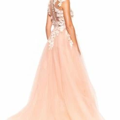 A&N Boutique Made To Order A&N Luxe Ivelina Tulle Gown - Peach