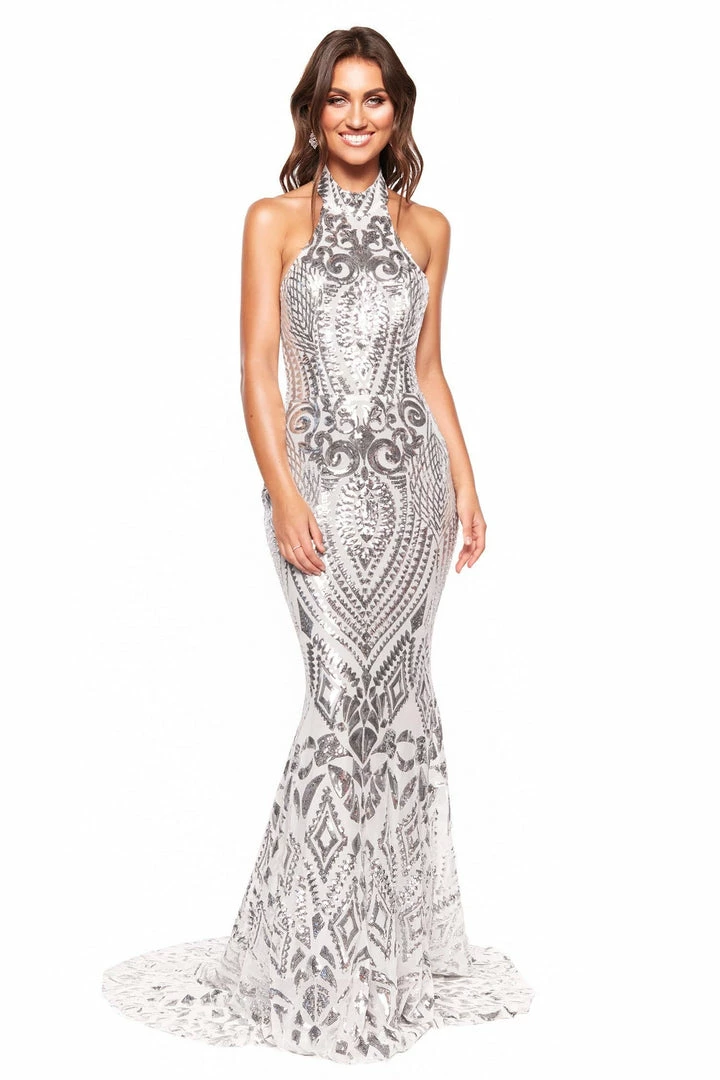A&N Boutique A&N Luxe Inaya Gown - Silver Made To Order 5 A&N Boutique A&N Luxe Inaya Gown - Silver Made To Order