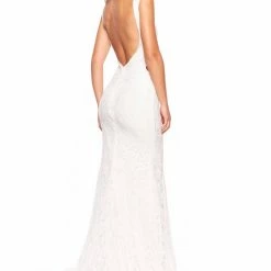 A&N Boutique A&N Luxe Lorena Shimmering Lace Gown - White Made To Order