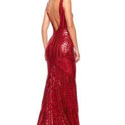 A&N Boutique A&N Luxe Serena Sequin Gown - Red Made To Order