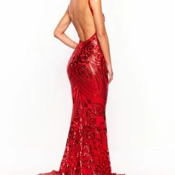 A&N Boutique A&N Luxe Sapphira Sequin Gown - Red Made To Order