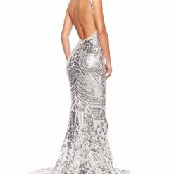 A&N Boutique A&N Luxe Sapphira Sequin Gown - Silver