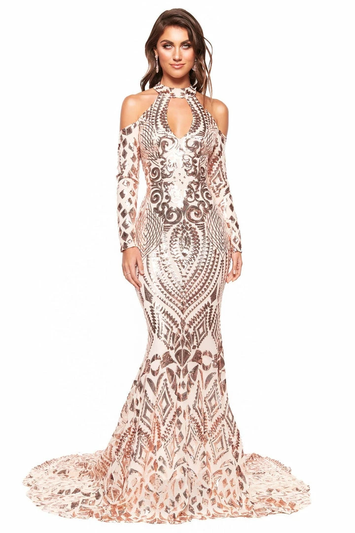 A&N Boutique Made To Order A&N Luxe Sierra Gown - Rose Gold 3 A&N Boutique Made To Order A&N Luxe Sierra Gown - Rose Gold