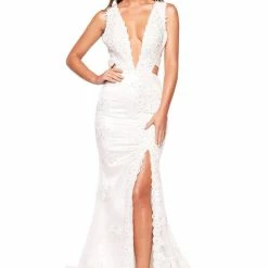 A&N Boutique Made To Order A&N Luxe Rosalie Beaded Gown - White