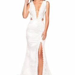 A&N Boutique Made To Order A&N Luxe Rosalie Beaded Gown - White