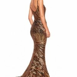 A&N Boutique Made To Order A&N Luxe Jamilla Sequin Gown - Gold & Black