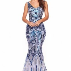 A&N Boutique A&N Luxe Kimora Sequin Gown - Electric Blue Made To Order