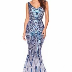 A&N Boutique A&N Luxe Kimora Sequin Gown - Electric Blue Made To Order