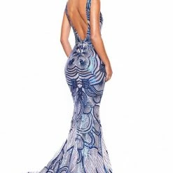 A&N Boutique A&N Luxe Kimora Sequin Gown - Electric Blue Made To Order