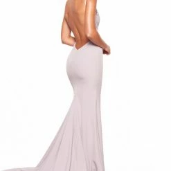 A&N Boutique A&N Luxe Malia Crepe Gown - Grey Lilac Made To Order
