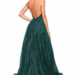 A&N Boutique A&N Luxe Saina Glitter Gown - Emerald Made To Order