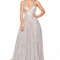 A&N Boutique A&N Luxe Saina Glitter Gown - Silver