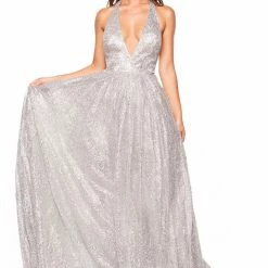 A&N Boutique A&N Luxe Saina Glitter Gown - Silver