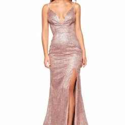 A&N Boutique A&N Luxe Evaliah Glitter Gown - Rose Gold Made To Order