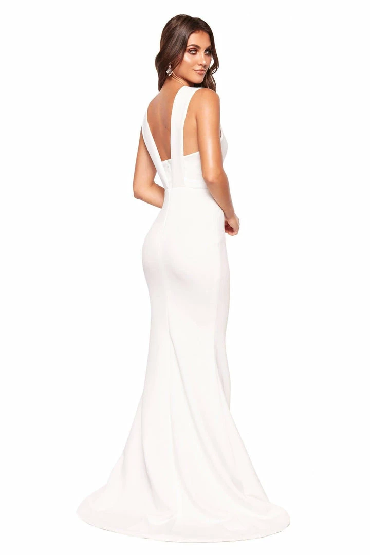 A&N Boutique Made To Order A&N Luxe Scarlett Ponti Gown - White 4 A&N Boutique Made To Order A&N Luxe Scarlett Ponti Gown - White