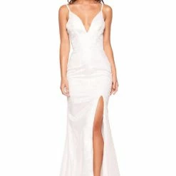 A&N Boutique A&N Luxe Evaliah Glitter Gown - White Made To Order